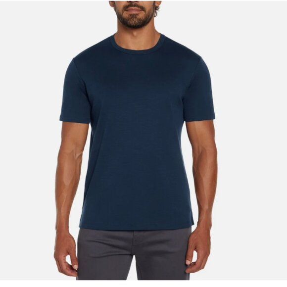 Banana Republic Mens Luxe Touch 100%  Cotton Performance Tee, Navy, Size S - Picture 1 of 4